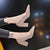 Awakecrm New Women Pumps Flock Sweet Thick High Heels Female Sexy Office Pointed Toe   Work Pump Cute Shoes Ladies Footwear