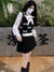 Thanksgiving Gift Japanese Elegant Sweet Student Bow Cartoon Printed JK Women Sweater Vest Autumn College Style Sleeveless Uniform Sweater+Skirt