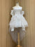 Joskka White Elegant Evening Party Mini Dress Women Off Shoulder France Vintage Beach Dress Female Chiffon Korea Prom Dress Summer