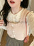 Joskka Peter Pan Collar Kawaii Sweet Shirts Women Ruffles France Style Vintage Blouse Female Holiday Korean Causal Clothes  Autumn