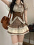 Joskka 2023 Summer Sweet Japanese 3 Piece Set Women Striped Y2k Crop Tops Casual Lace Mini Skirt Solid Vest Vintage Fashion Suit Chic