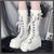 Joskka  Gothic Style Platform Vampire Cosplay Women Mid-calf Boots  Winter Wedges Comfy Women Motorcycle Boots Shoes