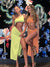 Awakecrm Green Hollow Out Bodycon Dress Split Y2K Women Backless Sexy  Summer Beach Dresses Party Club Midi Sleeveless