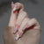Joskka 24Pcs Super Shiny False Nails 3D Drop Diamond y2k Mid-length Coffin Ballet Fake Nails Full Finished Fake Nail Barbie Nail