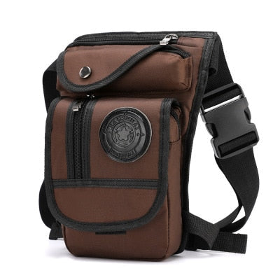 awakecrm High Quality Men's Canvas Drop Leg Bag Military Motorcycle Multi-purpose Messenger Shoulder Bags Belt Hip Bum Waist Fanny Pack