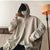 Autumn Japanese Jacket Simple Waffle Basic Solid Color Hooded Cardigan Unisex Loose Cityboy Urban Style Sweatshirt Coat