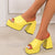 Awakecrm Women's Designer Sandals  Summer New Fashion Open Toe Chunky Heel Platform Shoes 35-43 Big Size   Party Wedding Pumps