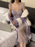 Joskka 2023 Summer Lace Strap Midi Dress Women Sleeveless French Elegant Even Party Dress Casual Korean Fashion Dress Woman Chic