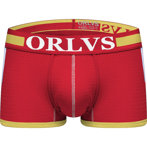 ORLVS Sexy Men Boxers Comfortable Underwear Mesh Breathable Nylon Male Panties Cueca Tanga Men Boxershorts Solid Shorts Boxers