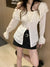 Joskka Korean Blouse Slash Neck Slim Chiffon Shirts Blusas De Mujer Ruffles Fashion Sweet Blouses Tops Femme Fall Outfits