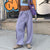 Black Friday Sales Y2k Low Rise Parachute Purple Cargo Pants Jogger Trousers Baggy Retro Cute Sweatpants Hip Hop Drawstring
