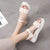 Women Sandal Summer Fairy PU Leather Thick Bottom Designer Slides Platform Fashion Casual Slipper