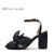 Awakecrm Women Sandals New Brand Summer Shoes Pleated Bow-Knot Round Heels Open Toe   Shoes Big Size Party Wedding Shoes