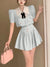Joskka French Elegant 2 Piece Dress Set Women Short Sleeve Casual Crop Tops Bodycon Slim Midi Skirt Office Lady Fairy Suit 2023 Summer