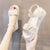 Women Sandal Summer Fairy PU Leather Thick Bottom Designer Slides Platform Fashion Casual Slipper