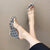 Awakecrm Summer Slippers PVC Transparent Peep Toe Platform Wedges Slippers Sandals Women Fashion High Heels Female Shoes 10Cm Gold