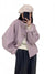 Joskka 2023 Spring Wool Lyocell Short Double-Sided Alcapa Coats Women Loose Single-Breasted Soft Solid Clour Woolen Jackets