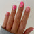 Joskka 24Pcs False Nails Square Head Flower Full Cover Nail Tips Detachable Fake Nails Press on Nails Barbie Nail