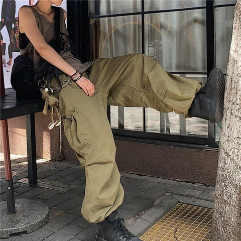 Techwear Cargo Pants for Men Black Trousers Male Jogging Korean Casual Japanese Streetwear Hip Hop Safari Style Pocket