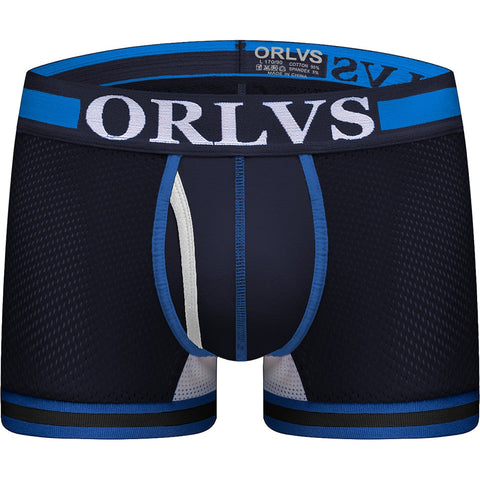 ORLVS Sexy Men Boxers Comfortable Underwear Mesh Breathable Nylon Male Panties Cueca Tanga Men Boxershorts Solid Shorts Boxers