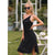 Awakecrm One Shoulder Sling Dresses Sleeveless Casual Solid Elegant Sexy Slip Dress Black Slit Mini Fashion Women's Clothes  Summer