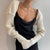 Joskka Knitted Cardigan Sweater Women Long Sleeve Crop Top Autumn Fashion Casual Solid Color Sweater Female Sexy High Street Y2k Tops Fall Outfits