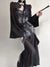 Joskka  Summer Vintage Black 2 Piece Dress Set Women Turtleneck Y2k Crop Tops Even Party Strap Midi Dress Slim Fashion Suit Chic