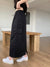 Joskka Long Cargo Skirt Women Korean Casual Split Drawstring Elastic Waist Pocket Patchwork Solid A-line Midi Skirt Streetwear
