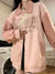 Joskka Oversized Jacket Women Y2K Baseball Coat Female Pink Vintage Loose Pu Jacket Ladies Harajuku Letter Printed Fall Outfits