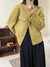 Joskka Spring  New In Outerwear Single-Breasted Short Silk Ultra-Fine Wool Coats Women Loose Solid Colour Handmade Woolen Jackets