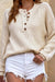 Awakecrm Solid Color Button Up Casual Sweater