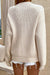 Awakecrm Solid Color Button Up Casual Sweater