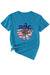 Awakecrm Sunflower Flag Print T-shirt