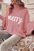 Awakecrm Merry Printed Dolman Sleeve Turtleneck Knitted Sweater