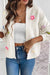 Awakecrm Long Sleeve Floral Knitted Cardigan