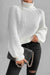 Awakecrm Raglan Sleeve Turtleneck Slit Mid-Length Sweater