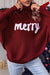 Awakecrm Merry Printed Dolman Sleeve Turtleneck Knitted Sweater